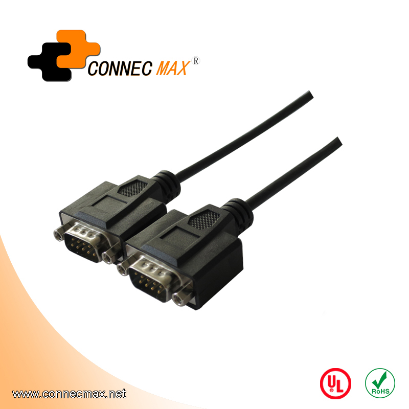 DB9 male to male cable with Screw Nut