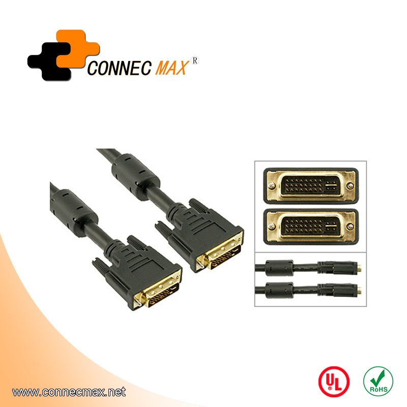 DVI-I 24+5 Male to DVI-I Male Dual-Link Cable