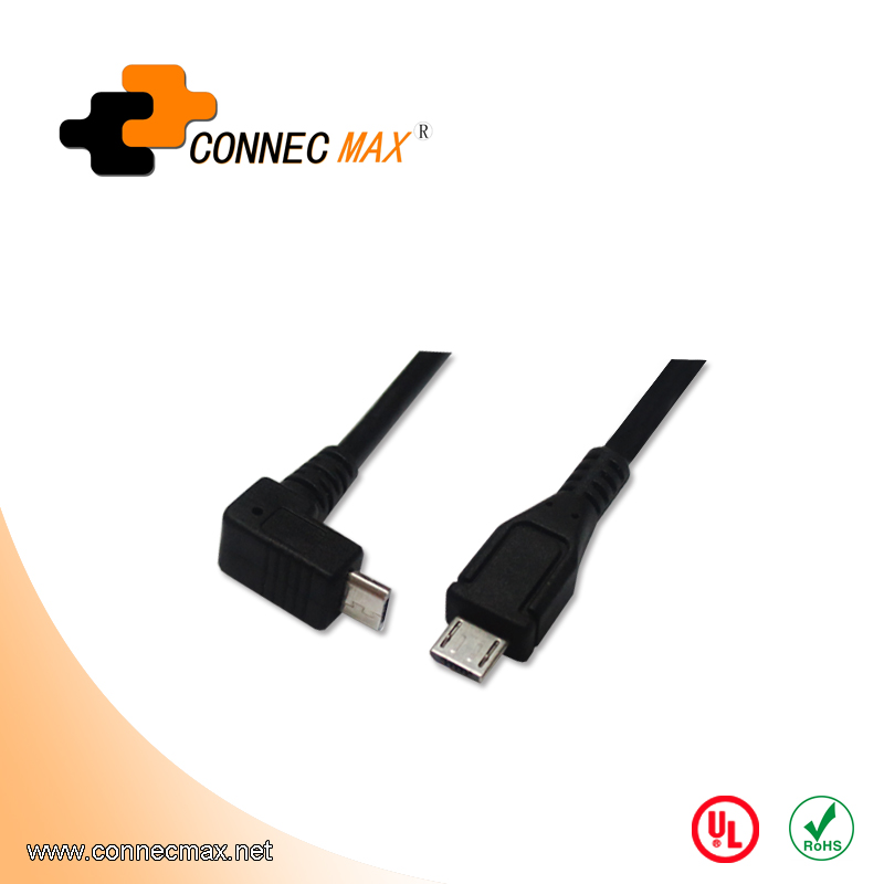 USB 2.0 90 Degree Angle Micro Cable 