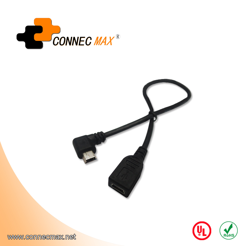 USB 2.0 Mini 5 Pin Male to Female Extension Cable 
